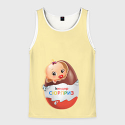 Майка-безрукавка мужская Киндер сюрприз, цвет: 3D-белый