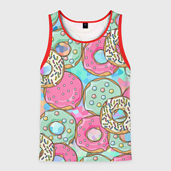 Майка-безрукавка мужская Не Бывает Невкусных Пончиков!, цвет: 3D-красный