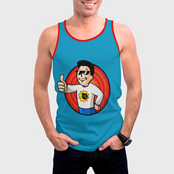 Майка-безрукавка мужская Serious boy, цвет: 3D-красный — фото 2