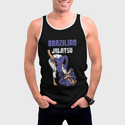 Майка-безрукавка мужская BRAZILIAN JIU JITSU - BJJ, цвет: 3D-белый — фото 2