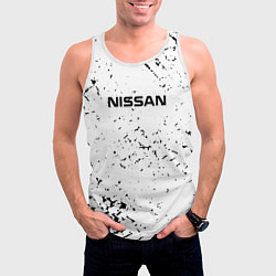Майка-безрукавка мужская Nissan ниссан, цвет: 3D-белый — фото 2