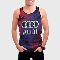Майка-безрукавка мужская AUDI Audi Краски, цвет: 3D-черный — фото 2