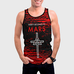 Майка-безрукавка мужская 30 Seconds to Mars - До марса 30 сек, цвет: 3D-черный — фото 2