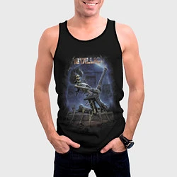 Майка-безрукавка мужская Metallica - thrash metal! Hard rock!, цвет: 3D-черный — фото 2