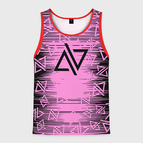 Мужская майка без рукавов Adele - Паттерн логотипов / 3D-Красный – фото 1