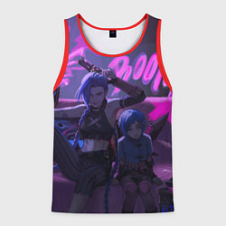 Майка-безрукавка мужская Джинкс Паудер - Jinx Powder, цвет: 3D-красный
