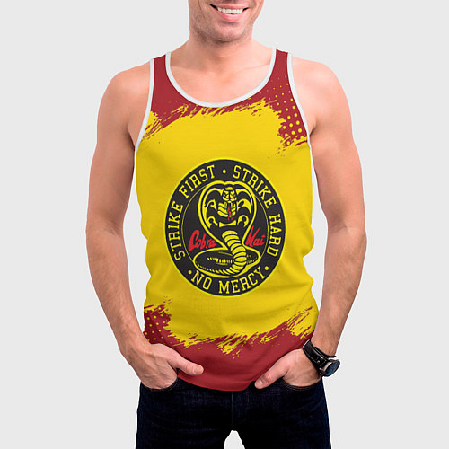 Мужская майка без рукавов Cobra Kai Big Logo / 3D-Белый – фото 3