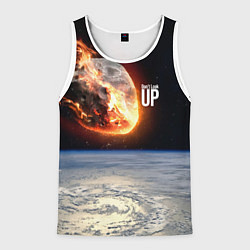 Майка-безрукавка мужская Dont look up! Comets flight!, цвет: 3D-белый