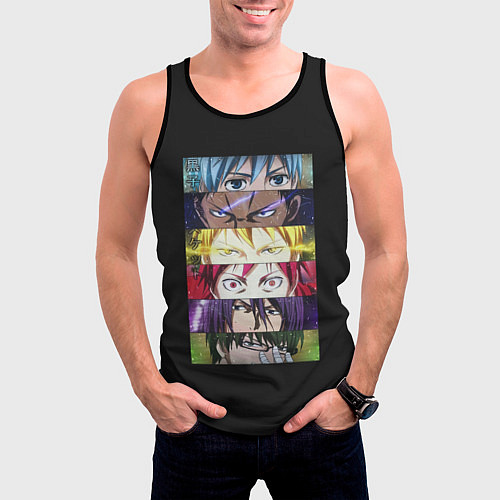 Мужская майка без рукавов Kuroko No Basket / 3D-Черный – фото 3