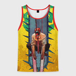 Майка-безрукавка мужская Chainsaw Man - Дэндзи, цвет: 3D-красный