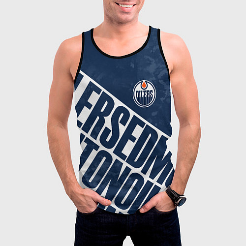 Мужская майка без рукавов Edmonton Oilers , Эдмонтон Ойлерз / 3D-Черный – фото 3