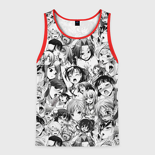 Мужская майка без рукавов АХЕГАО - AHEGAO / 3D-Красный – фото 1