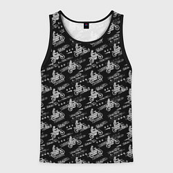 Майка-безрукавка мужская Экстремальные Гонки, цвет: 3D-черный