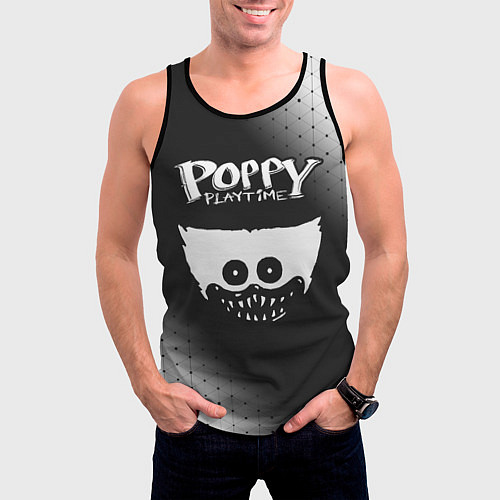 Мужская майка без рукавов ПОППИ ПЛЕЙТАЙМ Минимализм / 3D-Черный – фото 3