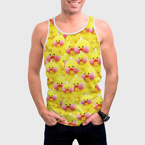 Мужская майка без рукавов УТОЧКА ЛАЛАФАНФАН - УТЯ / 3D-Белый – фото 3