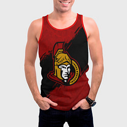 Майка-безрукавка мужская Оттава Сенаторз , Ottawa Senators, цвет: 3D-красный — фото 2