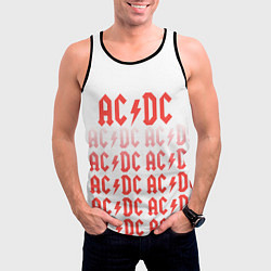 Майка-безрукавка мужская Acdc Паттерн, цвет: 3D-черный — фото 2