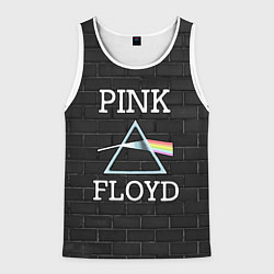 Майка-безрукавка мужская PINK FLOYD LOGO - ПИНК ФЛОЙД ЛОГОТИП, цвет: 3D-белый