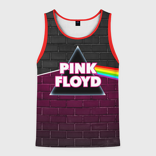 Мужская майка без рукавов PINK FLOYD ПИНК ФЛОЙД / 3D-Красный – фото 1