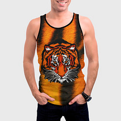 Майка-безрукавка мужская Tiger Head-, цвет: 3D-черный — фото 2