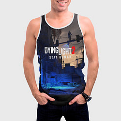 Майка-безрукавка мужская Dyng Light 2: Stay Human - Приближается ночь, цвет: 3D-белый — фото 2