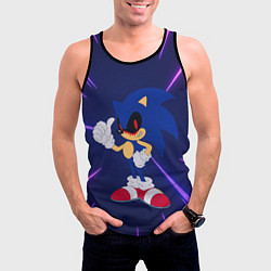 Майка-безрукавка мужская SONIC EXE СОНИК, цвет: 3D-черный — фото 2
