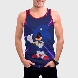 Майка-безрукавка мужская SONIC EXE СОНИК, цвет: 3D-красный — фото 2