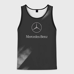 Майка-безрукавка мужская Mercedes-Benz Мерс, цвет: 3D-черный