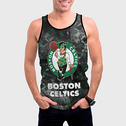 Майка-безрукавка мужская Бостон Селтикс, Boston Celtics, НБА, цвет: 3D-черный — фото 2