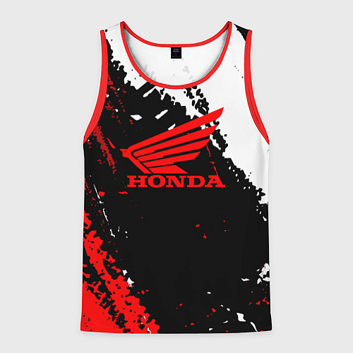 Мужская майка без рукавов Honda Logo Auto / 3D-Красный – фото 1