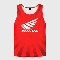 Майка-безрукавка мужская Honda красные линии, цвет: 3D-красный