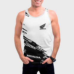 Майка-безрукавка мужская Honda sport pattern, цвет: 3D-белый — фото 2