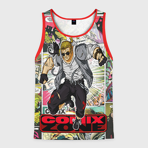 Мужская майка без рукавов Comix zone mutants / 3D-Красный – фото 1