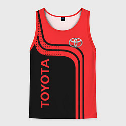 Майка-безрукавка мужская TOYOTA ТОЙОТА, цвет: 3D-красный