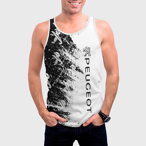 Мужская майка без рукавов Peugeot Распылитель / 3D-Белый – фото 3