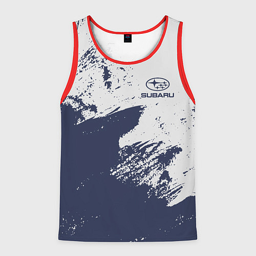 Мужская майка без рукавов Subaru - Текстура / 3D-Красный – фото 1