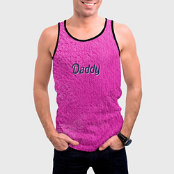 Майка-безрукавка мужская Daddy pink, цвет: 3D-черный — фото 2