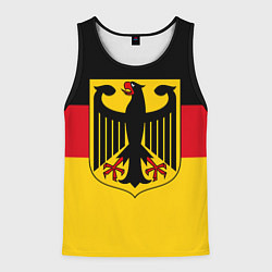 Майка-безрукавка мужская Германия - Germany, цвет: 3D-черный