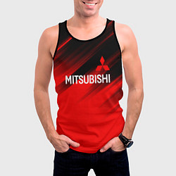 Майка-безрукавка мужская Mitsubishi - Red Sport, цвет: 3D-черный — фото 2