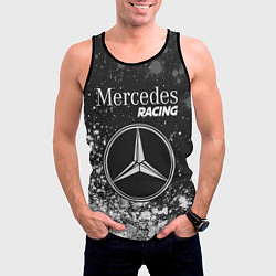 Майка-безрукавка мужская MERCEDES Racing - Арт, цвет: 3D-черный — фото 2