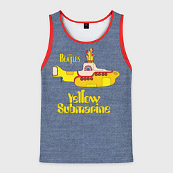 Майка-безрукавка мужская On a Yellow Submarine 3D, цвет: 3D-красный