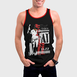 Майка-безрукавка мужская JAZZ девушка, цвет: 3D-красный — фото 2