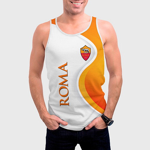 Мужская майка без рукавов Рома / 3D-Белый – фото 3
