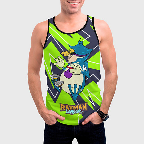 Мужская майка без рукавов Rayman and globox / 3D-Черный – фото 3