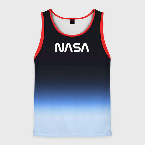 Мужская майка без рукавов NASA с МКС / 3D-Красный – фото 1