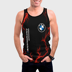 Майка-безрукавка мужская BMW Autosport Молнии, цвет: 3D-черный — фото 2