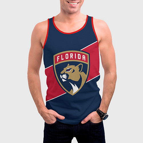 Мужская майка без рукавов Florida Panthers , Флорида Пантерз / 3D-Красный – фото 3