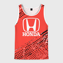 Майка-безрукавка мужская HONDA хонда sport, цвет: 3D-белый