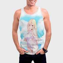 Майка-безрукавка мужская Китагава в купальнике, цвет: 3D-белый — фото 2