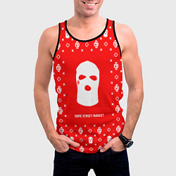 Майка-безрукавка мужская Узор Red Ski Mask Dope Street Market, цвет: 3D-черный — фото 2
